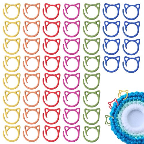 Opiniones y reviews de Punto y ganchillo los 5 más buscados. 24 48 marcadores de punto para ganchillo, marcadores de punto de ganchillo de metal, forma de gato, con caja de almacenamiento, adecuados para los amantes de tejer (varios colores)