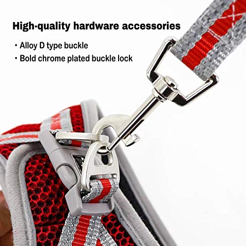 Image of KUTKUT Adjustable Vest Harnesses and Leash in with Soft Mesh Padded, Reflective, Breathable Set for Small-Medium Dogs (Size: L, Pet Weight 5-7 Kg, Adjustable Chest: 40-45cm)