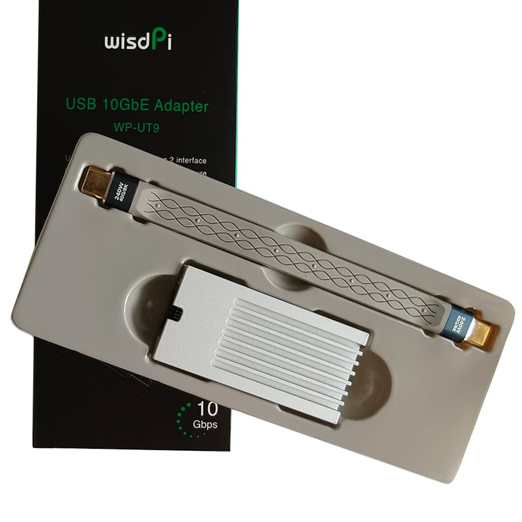 Adaptador USB C a Ethernet de 10 GbE, 10 G USB 3.2 Gen 2x2 RJ45 Realtek