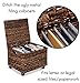 BIRDROCK HOME Seagrass Rolling File Cabinet - Storage Organizer Box with Lid - Home Office Decor - Decorative Organize - Letter Legal Hanging Filing Container - Strong Durable Toy Pillow - Espresso