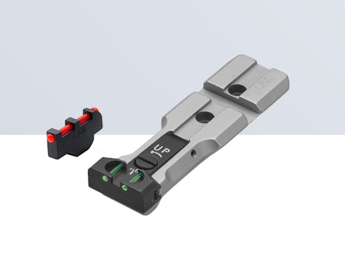 LPA SIGHTS "Red Dot Ready Fiber Optic Rear Sight and Front Sight for S&W Revolver 629, 686, 586, 627, 66, 67, 696, 17, 19, 657, 610, 625, 29, 27 and New Caliber .50
