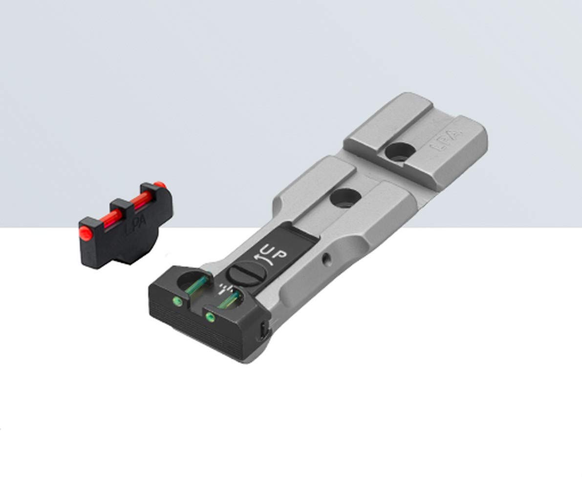 LPA SIGHTS "Red Dot Ready Fiber Optic Rear Sight and Front Sight for S&W Revolver 629, 686, 586, 627, 66, 67, 696, 17, 19, 657, 610, 625, 29, 27 and New Caliber .50