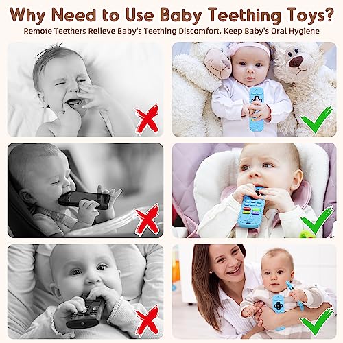 Aituitui YJ-123 Teething Baby Toys 0-6 Months, Soft Silicone Remote Control Teethers Toys For Babies 6 To 12 Months, Teething Infant Toys Chew Set For Newborn Boys Girls First Birthday Christmas Easter Gifts thumb #4