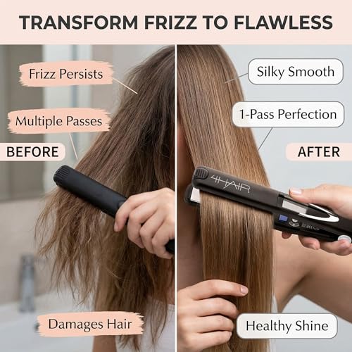 Plancha de Pelo 4Hair Vibe Flat Iron Negra Titanio miniatura 4