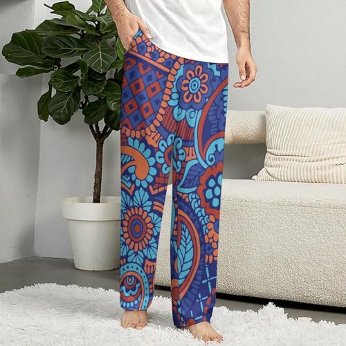 Paisley Flowers Pajamas for Adult Bottoms Lounge Pants Sleepwear Loungewear with Elastic Waistband Unisex2