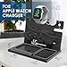 BarvA Two Phone Docking Station | Night Stand Desk Organizer | Wood Nightstand Organizer | Tablet Smart Watch Earbuds Charging Station | Upgraded Dresser Phone Stand | Bed Room Decor Gifts for Men