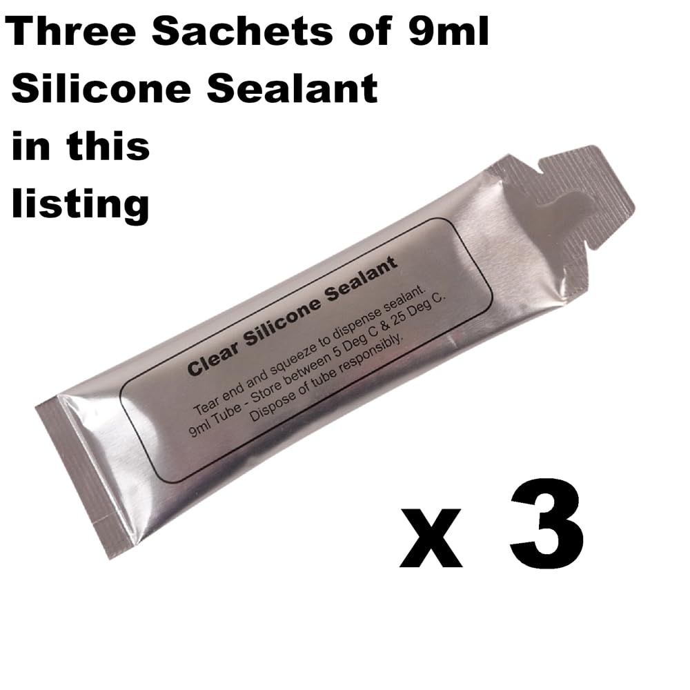 Silicone Sealant Sanitary Grade - Qty 3 x 9ml Sachets - Easy squeeze - No need for sealant gun - UK Supplied - Image 2