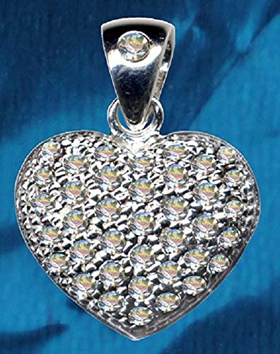 Collier cœur en argent et strass transparents pour sublimer vos tenues