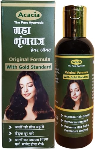 Mahabhringraj Hair Oil | For Scalp Massage Hair Care Daily Routine | Rosemary Tea Tree Bhringraj Amla Neem Ayurvedic Botanical Natural Hair Nourishment Oil 100ml