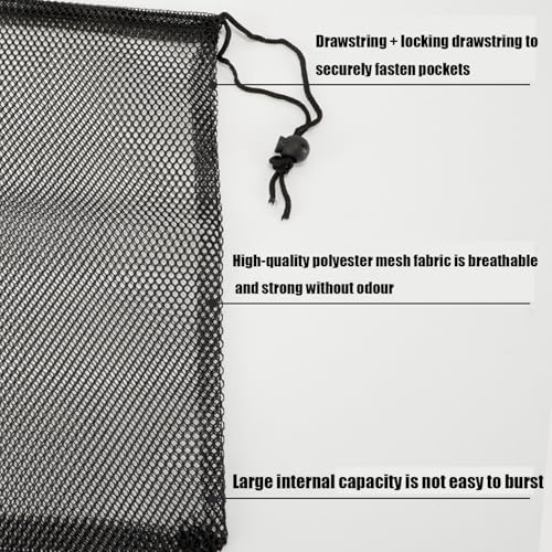 SIXHAOBU 10 Stück Pumpenfilter-Netzbeutel,Teichpumpenfilterbeutel, Filterbeutel Aquarium, Netztasche,Teichpumpen-Absperrbeutel mit Kordelzug, Pump Filterbeutel für Aquarium Garten Teich (Schwarz)