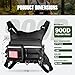 PLUSINNO Chest Bag For Men and Women, Chest Rig Tactical Vest for Sport, Running Phone Holder, EDC Travel Chest Pack for Hiking, Running, Motorcycling,Workouts