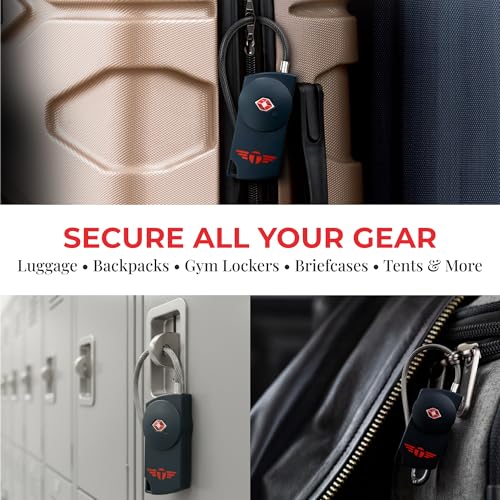 Image of Keyless TSA Approved Suitcase Luggage Locks, Blue 4-Pack