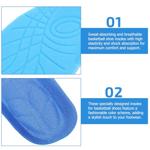 Homoyoyo 3 pares de plantillas transpirables para baloncesto miniatura 6