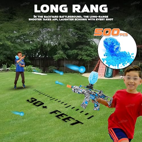 Image of Zest 4 Toyz Shooting Gun for Kids | Foam Blaster Gun for Outdoor Activities with 500 Bullets | Electric Water Bomb Gun with Rechargeable Battery for Boys and Girls