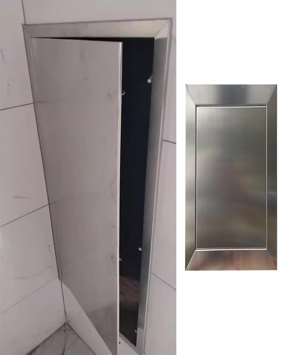 Panel de acceso de acero inoxidable 300x200 mm para inspección de fontanería en baño