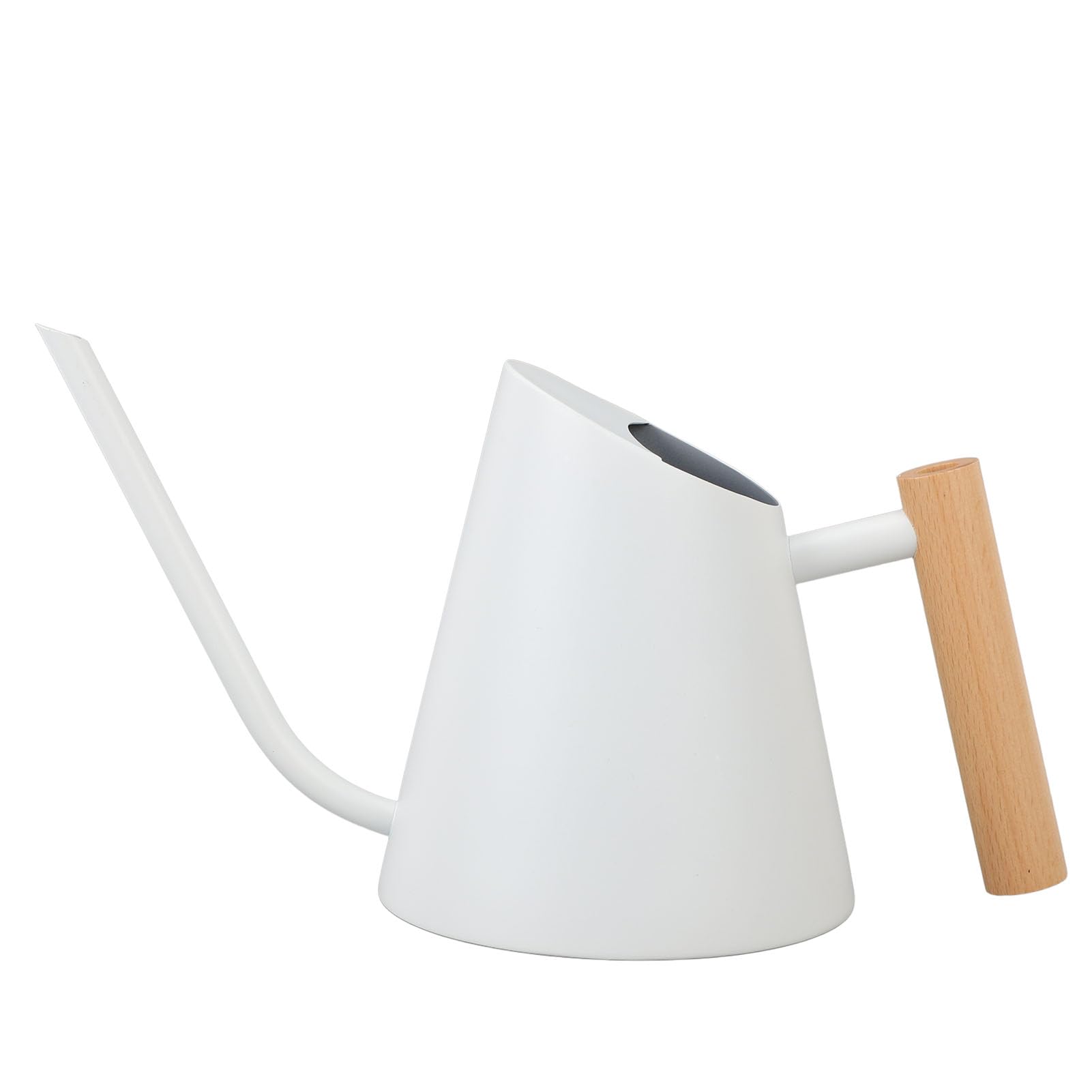 Stainless SteelWatering, Stainless Steel Watering Can With Long Spout 800ml Wooden Handle Multicolor(White)