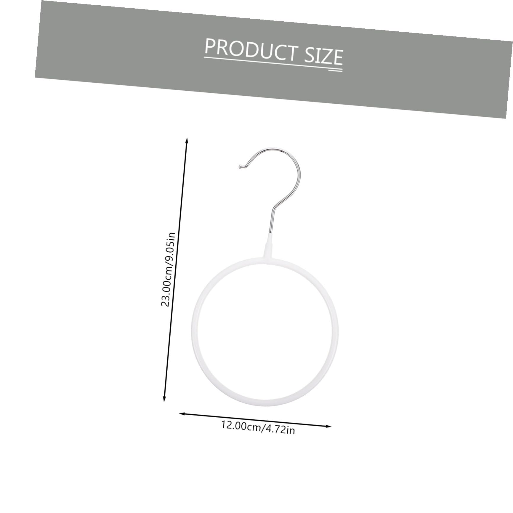 Schalhalter für Kleiderschrank 8 Stück aus Eisen und PVC Weiß