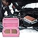 Case for Halo Bolt 58830/57720/ Air 58830/ ACDC Max 55500 mWh/ Air + Portable Emergency Power Kit, Storage Holder for Air Nozzles, Extra Accessory, Car Jump Starter, and Charger- Pink (Box Only)