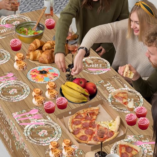 Lecheme Rustic Floral Baby Shower Decorations for Girl 295 PCS, Serves 24 - image 8