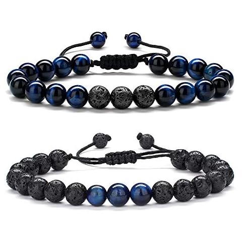 M MOOHAM Adjustable Lava Rock Bracelet Cover
