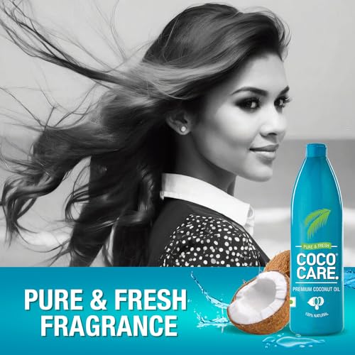 Image of Cococare Coconut Oil 100% Pure & Natural 500ml | Made from Finest Handpicked Dala Khopra from Kerala | Fresh Natural Fragrance | No Added Chemicals, Preservatives or Artificial Perfumes