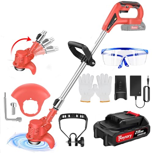 21V Cordless Foldable Strimmer - Lightweight Electric Grass Trimmer and Edger with 1X 1500mAh Battery, Ideal for Lawn Care, Weed Control, and Garden Maintenance 1 21V Cordless Foldable Strimmer - Lightweight Electric Grass Trimmer and Edger with 1X 1500mAh Battery, Ideal for Lawn Care, Weed Control, and Garden Maintenance