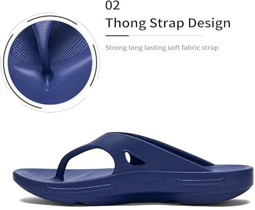 DOGDAN Women's Flip Flops Thong Cushion Sandals Toepost Slippers (blue, Adult, Women, 10, Numeric, US Footwear Size System, Medium) — view 6