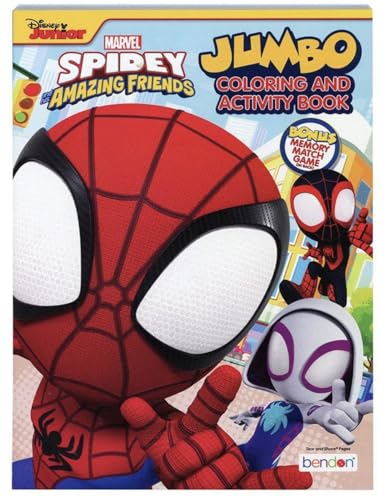 Spidey and His Amazing Friends - Libro da colorare e attività con gioco di memoria bonus sul retro, 80 pagine