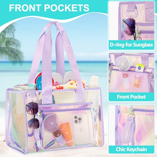 Bolso de Playa Grande Iridiscente para Mujer miniatura 5