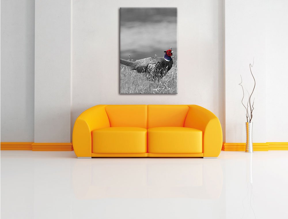 Tableau Toile Couple De Faisans - 80x60 Cm - Décoration Murale Nature - Impression Artistique Allemande - Proud Fasan