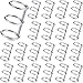 20 Pieces 3 Ring Metal Loose Leaf Binders Book Rings Snap Split Hinged with 20 mm Inner Diameter for DIY Travel Diary, Photo Album, Binding Spines Combs (Silver)