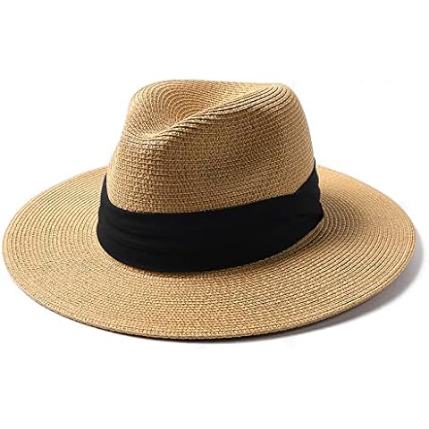 FURTALK Unisex Panamahut Breite Krempe Stroh Sonnenhut Cover