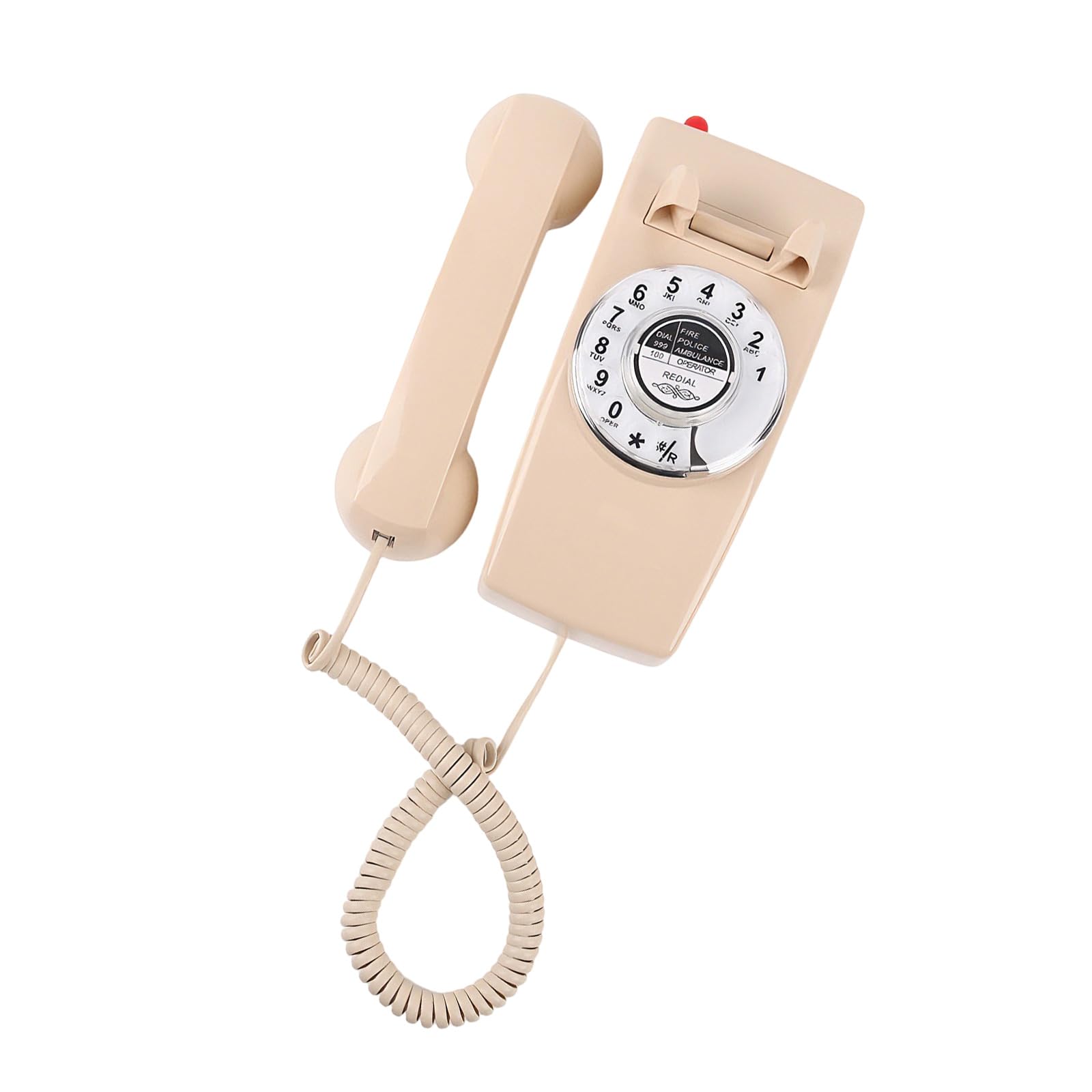 Soporte de pared para teléfono fijo retro para emergencias, no requiere batería durante un corte de energía, teléfono fijo retro