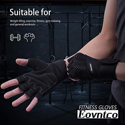 image for Eovntco Workout Gloves with Wrist Wrap Support and Full Palm Protectio