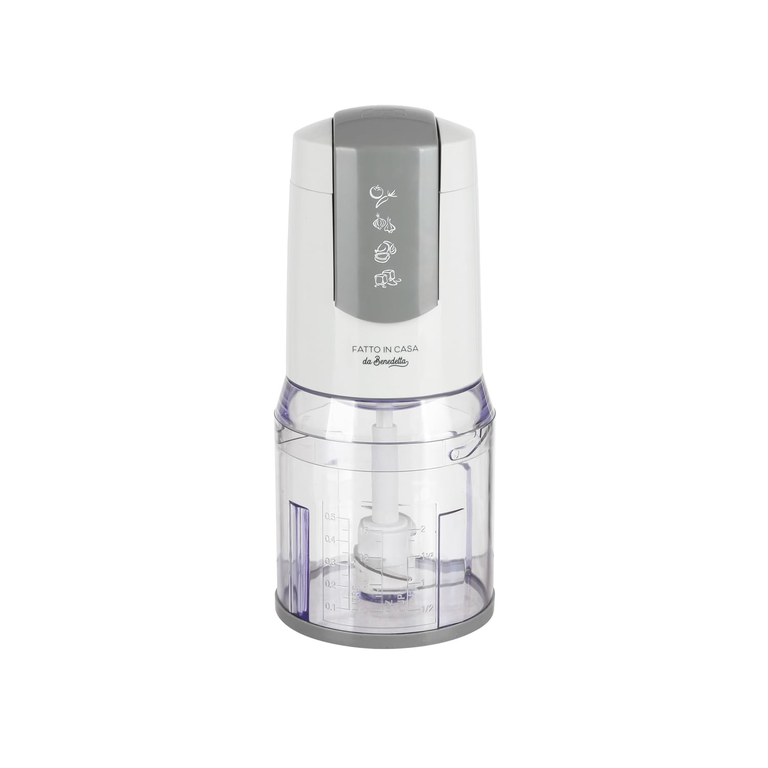 Fatto in Casa da Benedetta – Tritatutto elettrico da Cucina (2 Velocità) con 4 Lame in Acciaio Inox e Ciotola con Capienza extra-large da 500 ml, Potenza 500 W