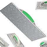 ToolSpace GROß Styropor Raspel Schleifbrett Schleifer 380x160mm Raspelbrett Styroporraspel Styroporschaber Reibebrett Kunststoff Verzinkt Stahlblech Nivellieren von Styroporplattenstößen