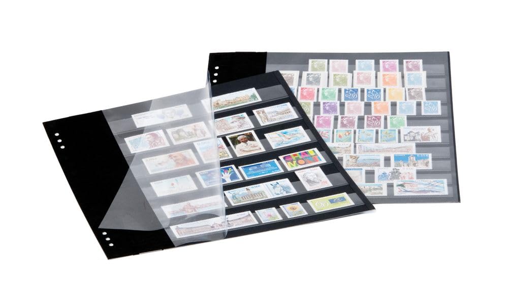 Lindner 1171F feuilles mobiles à 6 bandes pour classer vos timbres avec soin