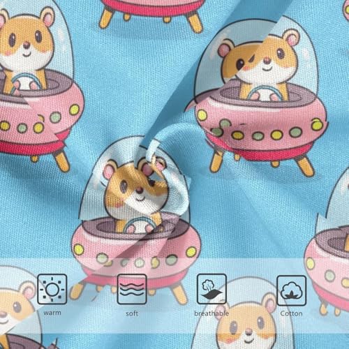 Joisal Cute Hamsters Spaceships Little Girl Panties Toddler Girls Underwear Cotton Cartoon Briefs Girls Undies 2t3