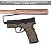 Hold Up Displays Pistol Hanger Gun Safe Shelf or Bookshelf Mounted Handgun Storage, HD84 Black (5 Pack)