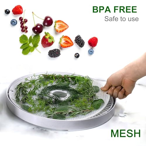 3 peças de tela de malha e 3 peças bandeja desidratadora reutilizável folhas de desidratador para se