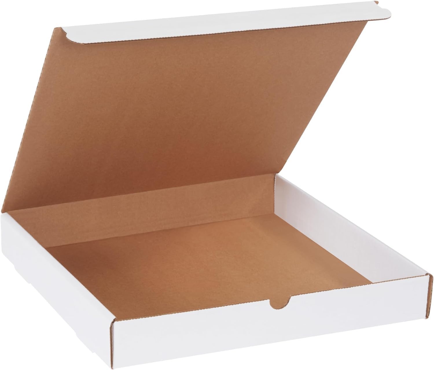Pack 25| 9X9X1.5 inch corrugated white pizza 3ply box Bulk Takeaway Packaging Boxes, Keeps Pizza Cake Cookies Fresh-image-1