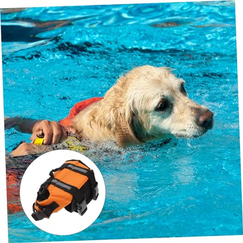 Toyvian Warnschwimmweste für Welpen kleine Hunde, Reflektierende Streifen Atmungsaktiv Haltegriff D-Ring Leinenbefestigung Strand Wasseraktivitäten