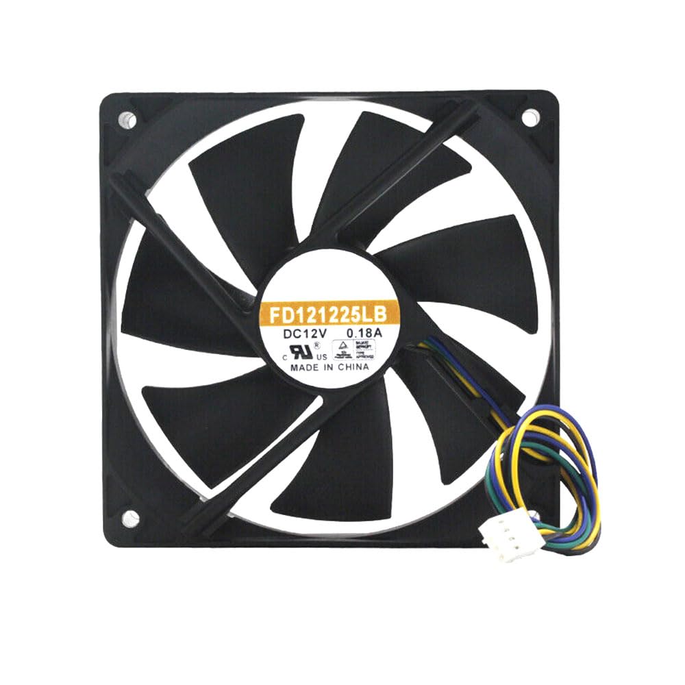 Replacement Cooling Fan for FD121225LB 120x120x25mm DC12V 0.18V 4PIN 4Lines