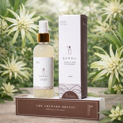 Image of Alcohol-Free Kewda Attar Spray - Natural Long-Lasting Fragrance for All-Day Freshness & Refreshing Floral Aroma