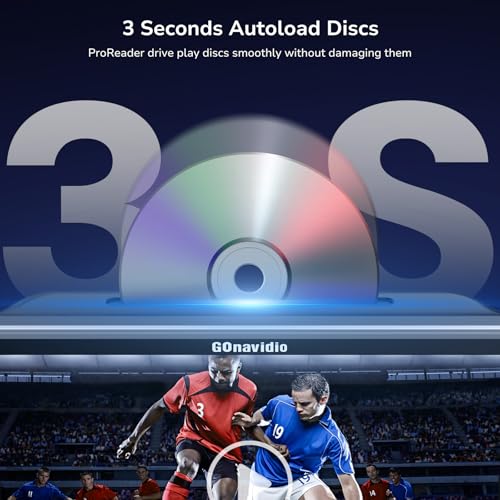 Image of GOnavidio 10.1 inch Dual Car DVD Player with HDMI Input - Auto Suction Disc, Dual Movies Playback, 2 Headphones & Brackets, USB /TF Card, Last Memory - Backseat Entertainment System Without Battery