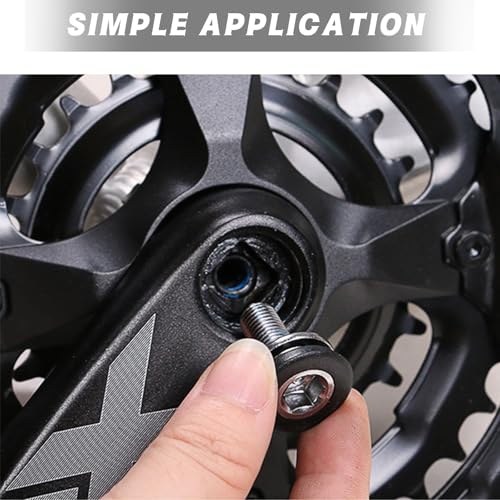 Image of 2PCS Bike 8mm Hex Crank Arm Fixing Bolts Screws with Caps - Capless Bottom Bracket Screws for Mountain and Road Bikes - Compatible with FSA, Suntour, Prowheel and More