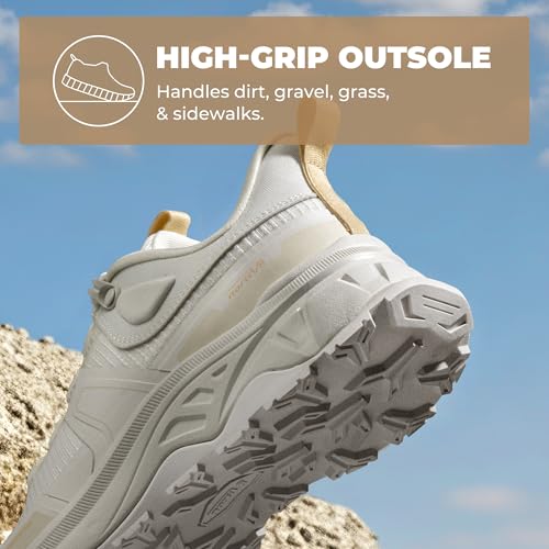 NORTIV 8 Damen Wanderschuhe leichte atmungsaktive Mesh Trekking Outdoor Arbeitsschuhe,Size 40,Beige,SNHS239W