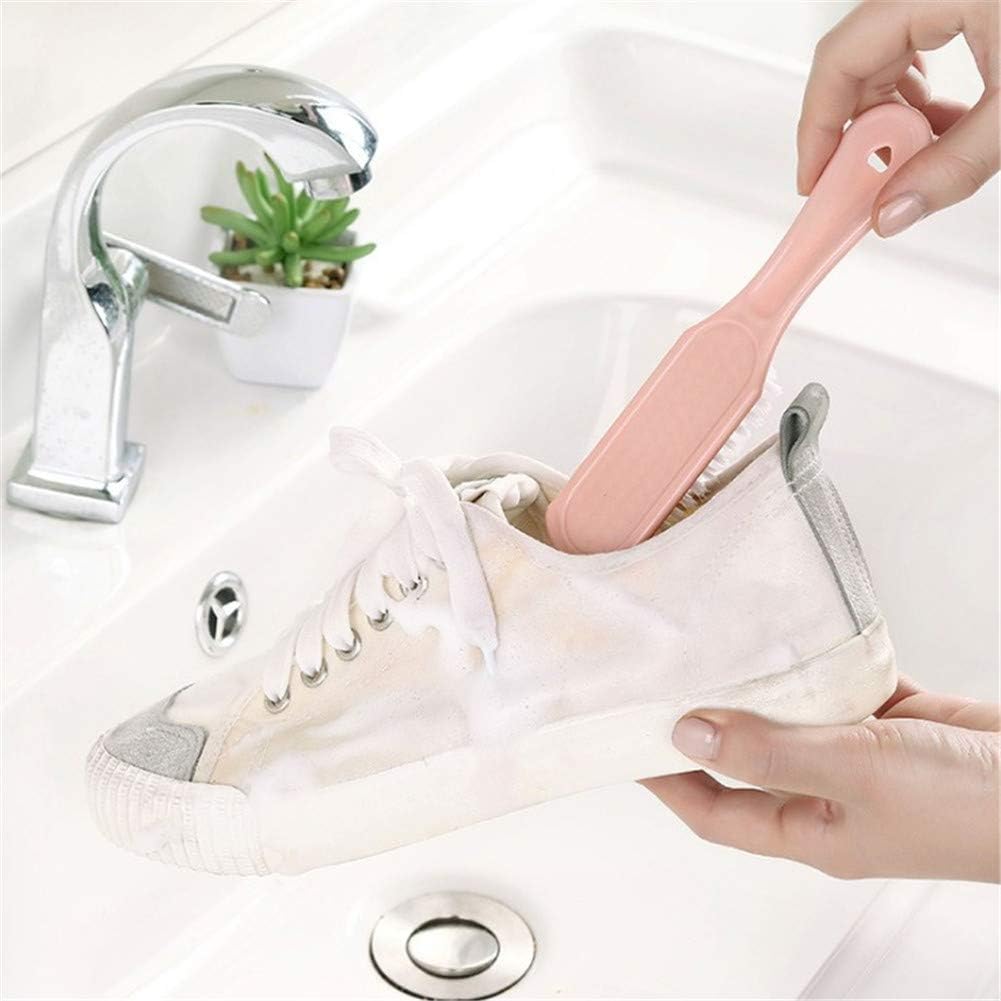 Tyenaza Clean Brush, Plastic Clothes Shoes Scrubbing Brushes, Home Laundry Houseware Cleaning Tool Supplies(Pink)
