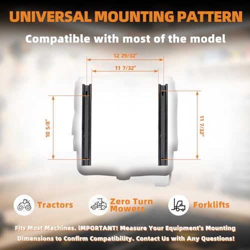 Image of Universal Suspension Seat with Retractable Seatbelt Adjustable Armrests Weight Adjustment for Zero Turn Lawn Mowers & Tractors fits John Deere Scag Bad Boy Ferris Hustler Gravely