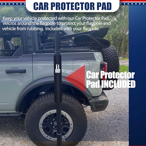 Service First ADVENTURESERIESBLACK20 Black Complete Tailgate Flag Pole Package 20Ft Black thumb #1